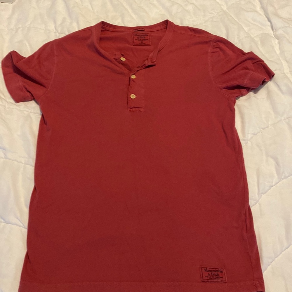 Abercrombie&Fitch Mens Short Sleeve Henley. Extra Small